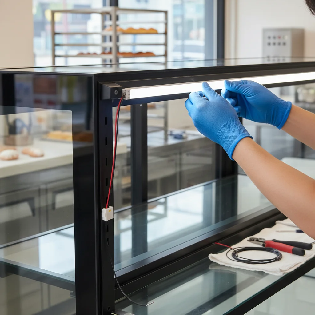 빵집LED쇼케이스 - 방수 LED 바로 안전하게 교체