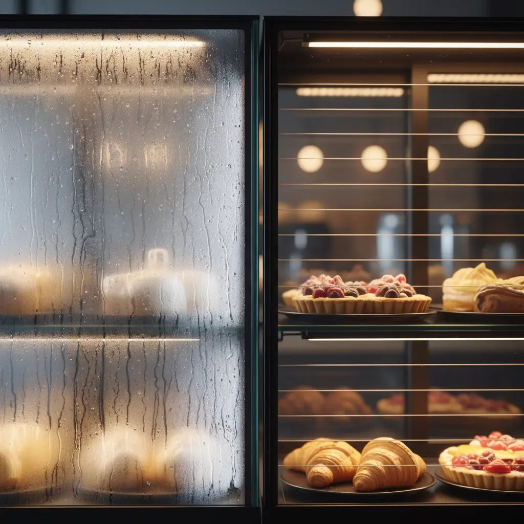 빵집오픈쇼케이스 - 결로 현상 차이 비교