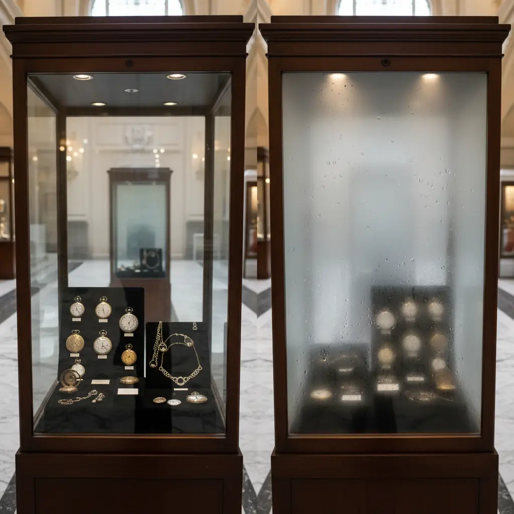 빵집앞문쇼케이스 - 결로 없는 깨끗한 유리