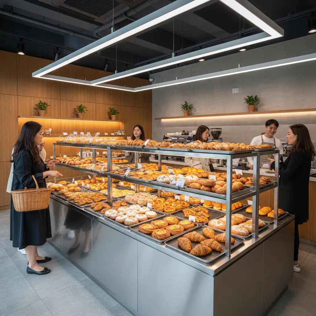 빵집오픈다단쇼케이스 - 2026 최신 빵집 진열 트렌드