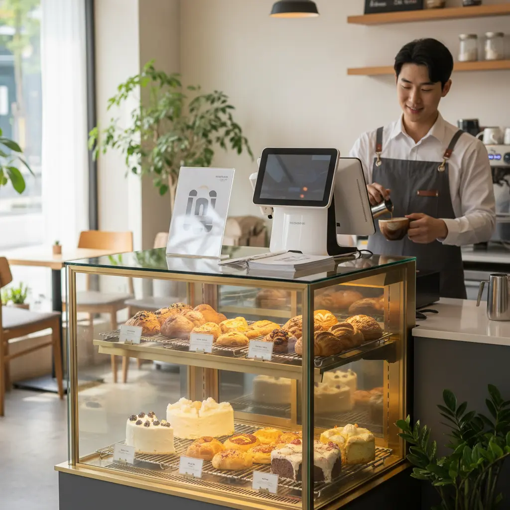 빵집냉장쇼케이스 - 좁은 매장엔 사각이 정답