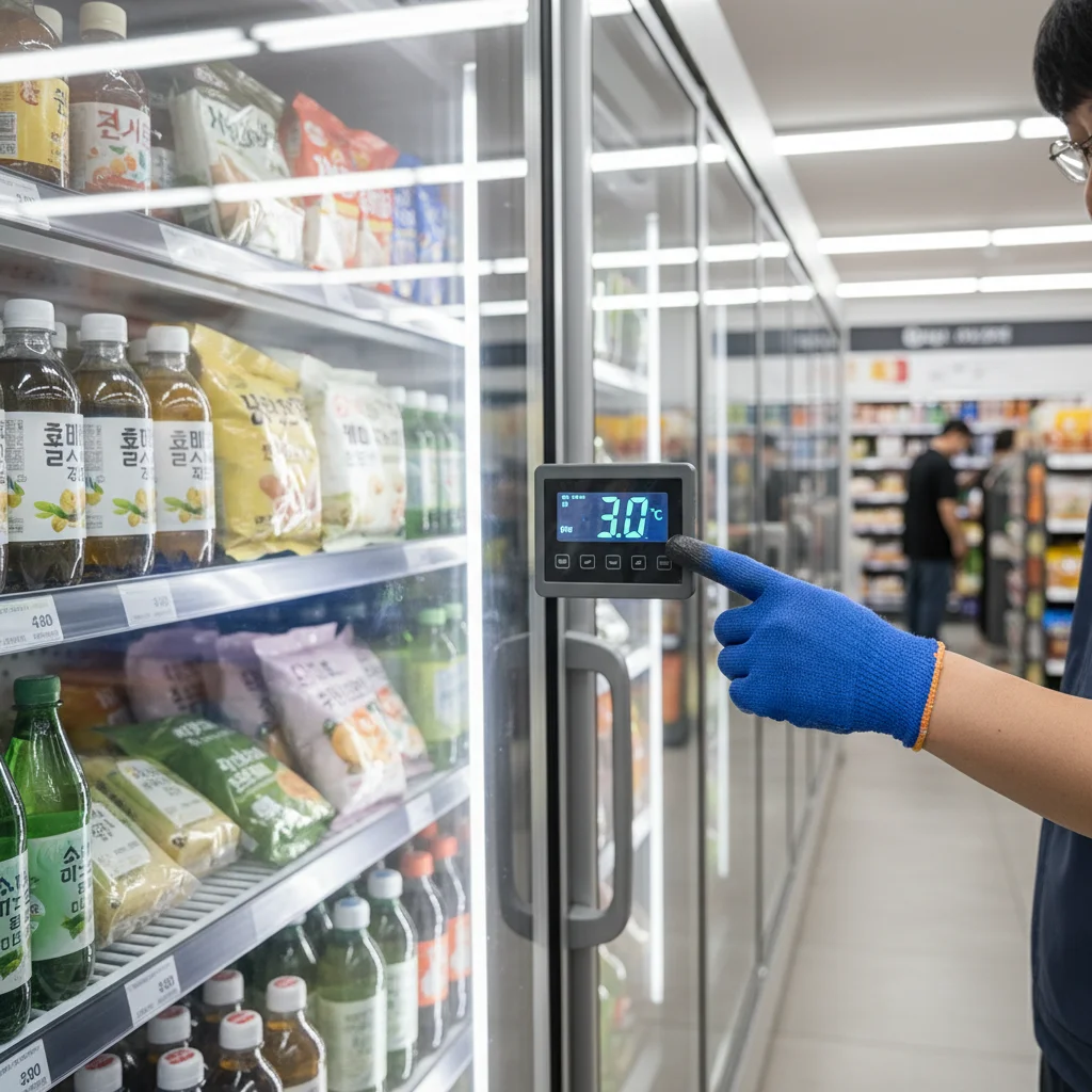 마트앞문쇼케이스 - 내장형 vs 별치형 비교