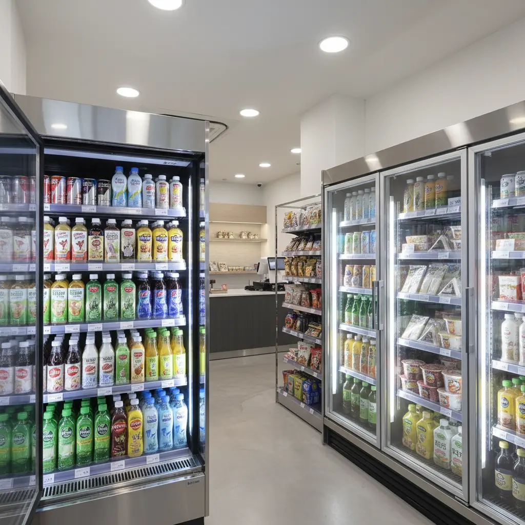 마트오픈다단쇼케이스 - 오픈형 vs 도어형 비교