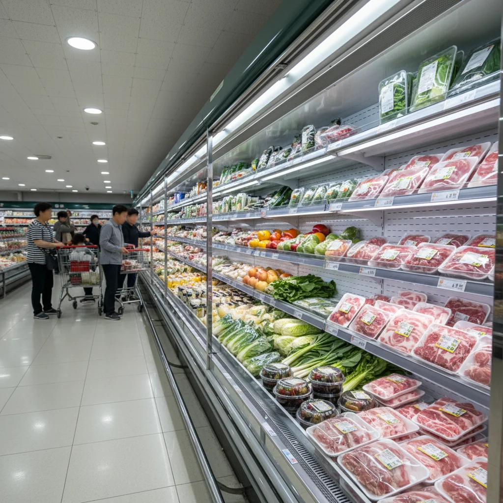 대형마트알루미늄쇼케이스 - 대형마트 쇼케이스 실사용 예시