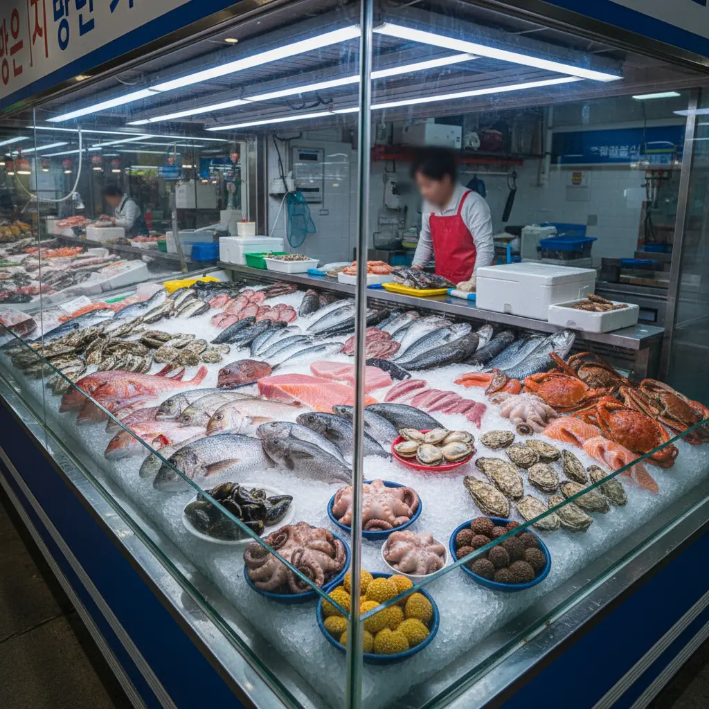 생선LED쇼케이스 - 매출 2배 부르는 조명의 비밀