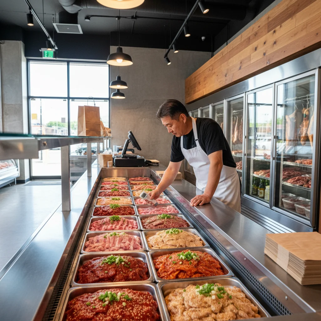 양념육LED쇼케이스 - 수분 유지 직냉식 쇼케이스