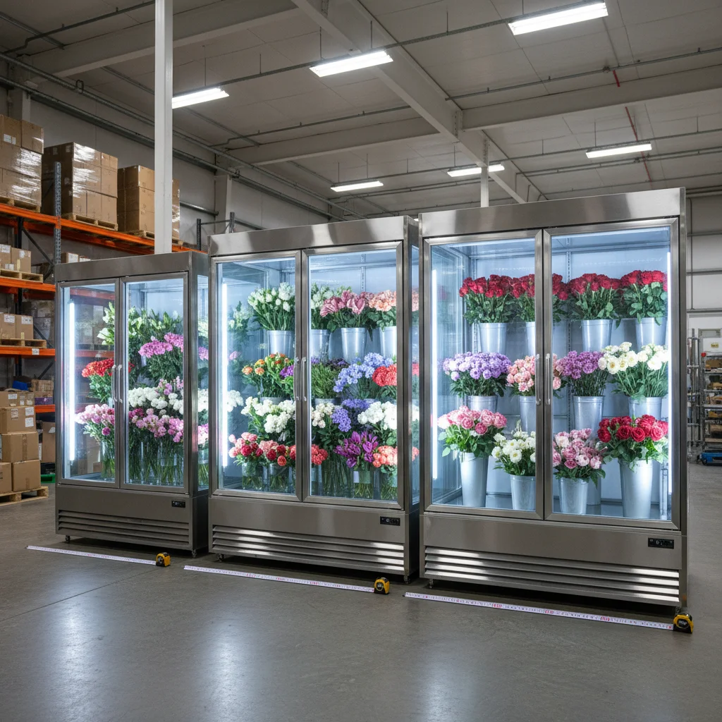 플라워냉장쇼케이스 - 사이즈별 가격 차이