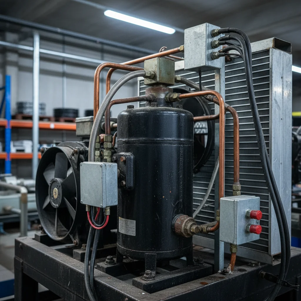 마트용쇼케이스설치 - 핵심 부품 컴프레서 확인