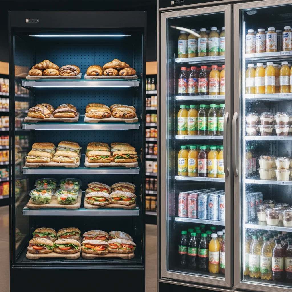 마트용쇼케이스업체 - 오픈형 vs 도어형 비교