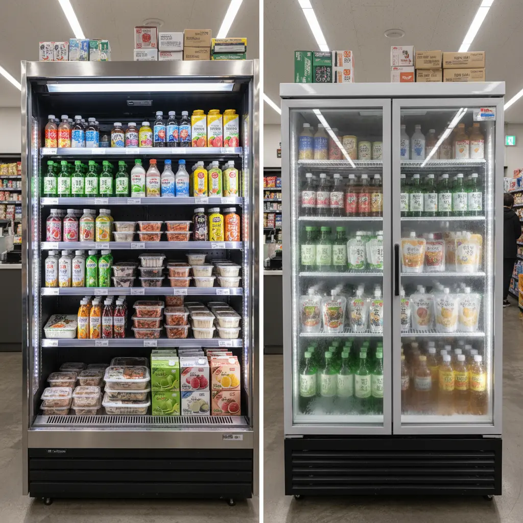 마트용냉장고업체추천 - 오픈형 vs 도어형 전격 비교