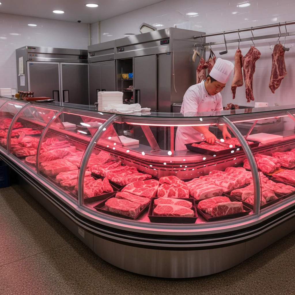 마트용진열장맞춤제작 - 정육점 맞춤형 대면 쇼케이스 디테일