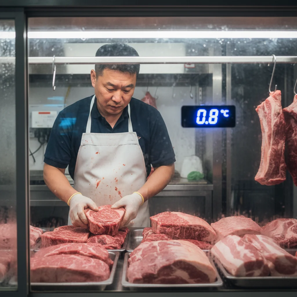 마트용진열장견적 - 정육 대면 쇼케이스 점검