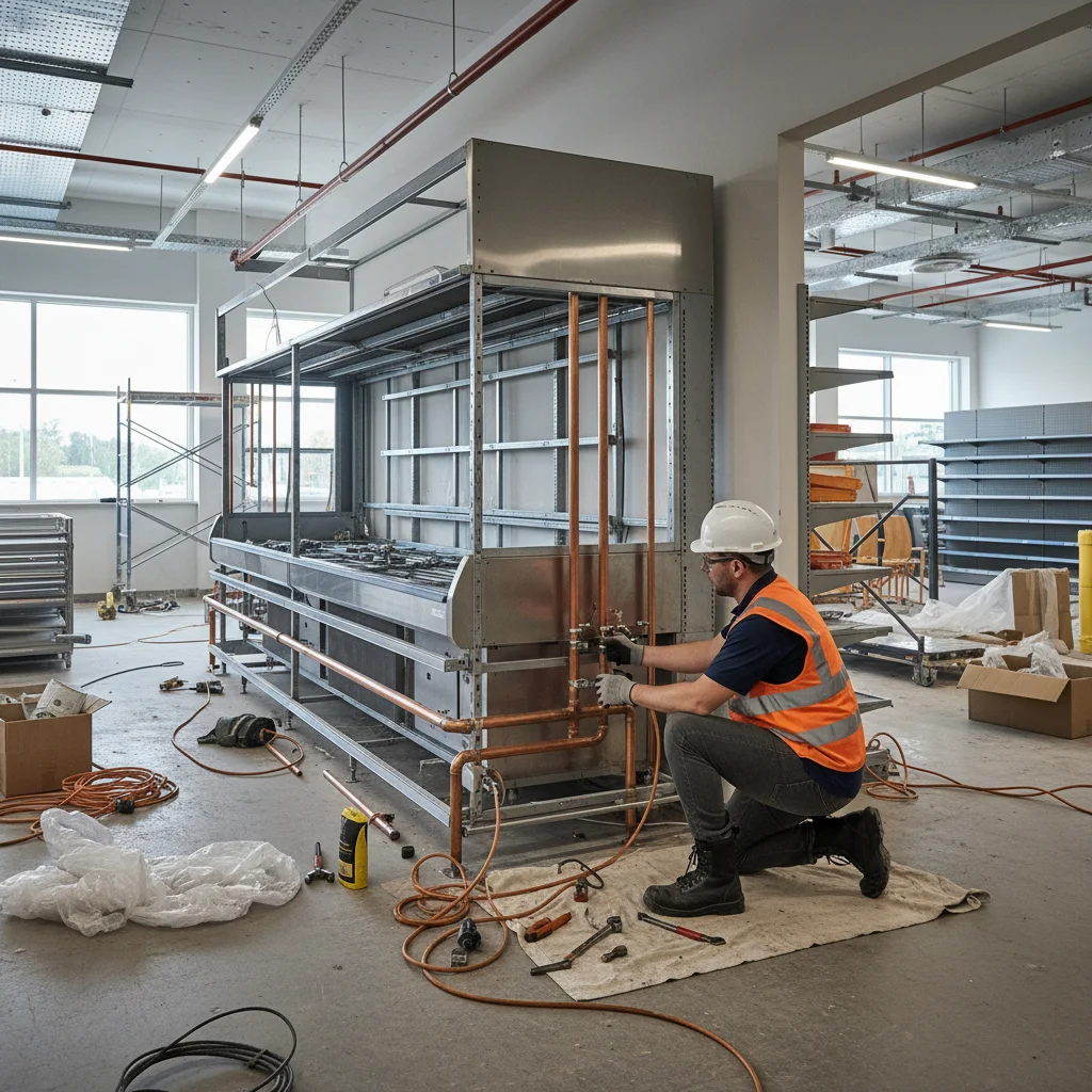 마트용진열장견적 - 냉동 설비 설치 과정