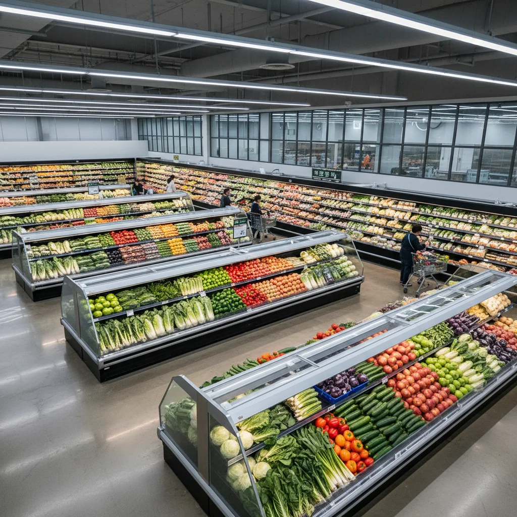 마트용알루미늄쇼케이스비용 - 마트용 쇼케이스 전경