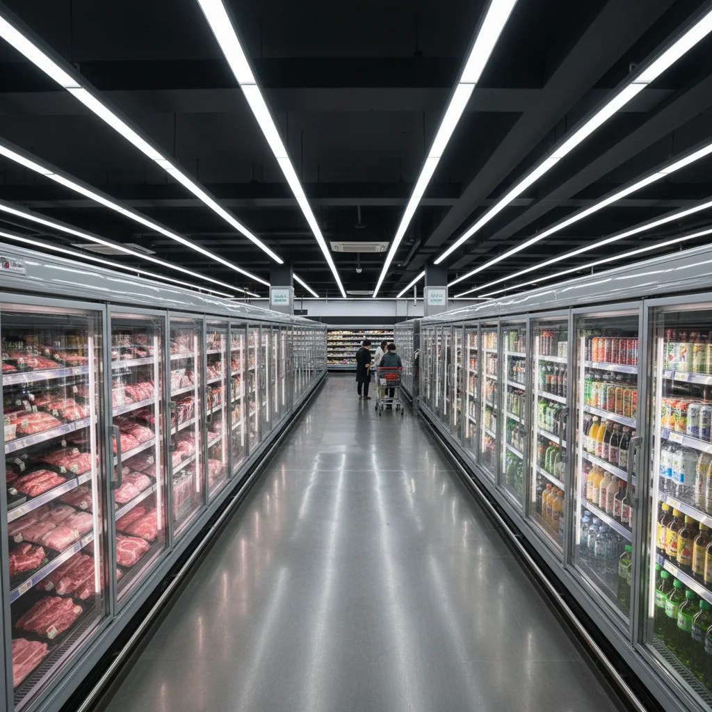 마트용알루미늄쇼케이스제품 - 마트용 알루미늄 쇼케이스 설치 모습