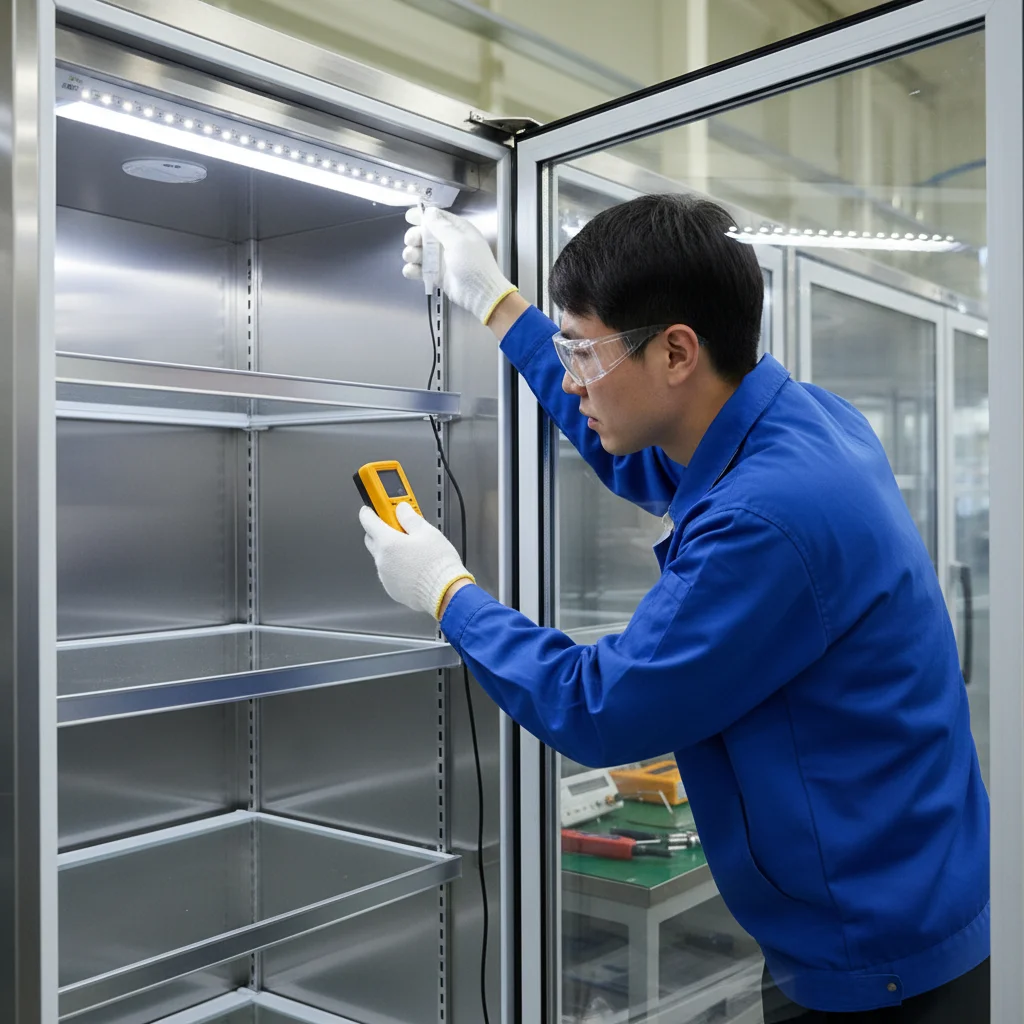 마트용LED쇼케이스견적문의 - LED 조명 수명과 효율 체크