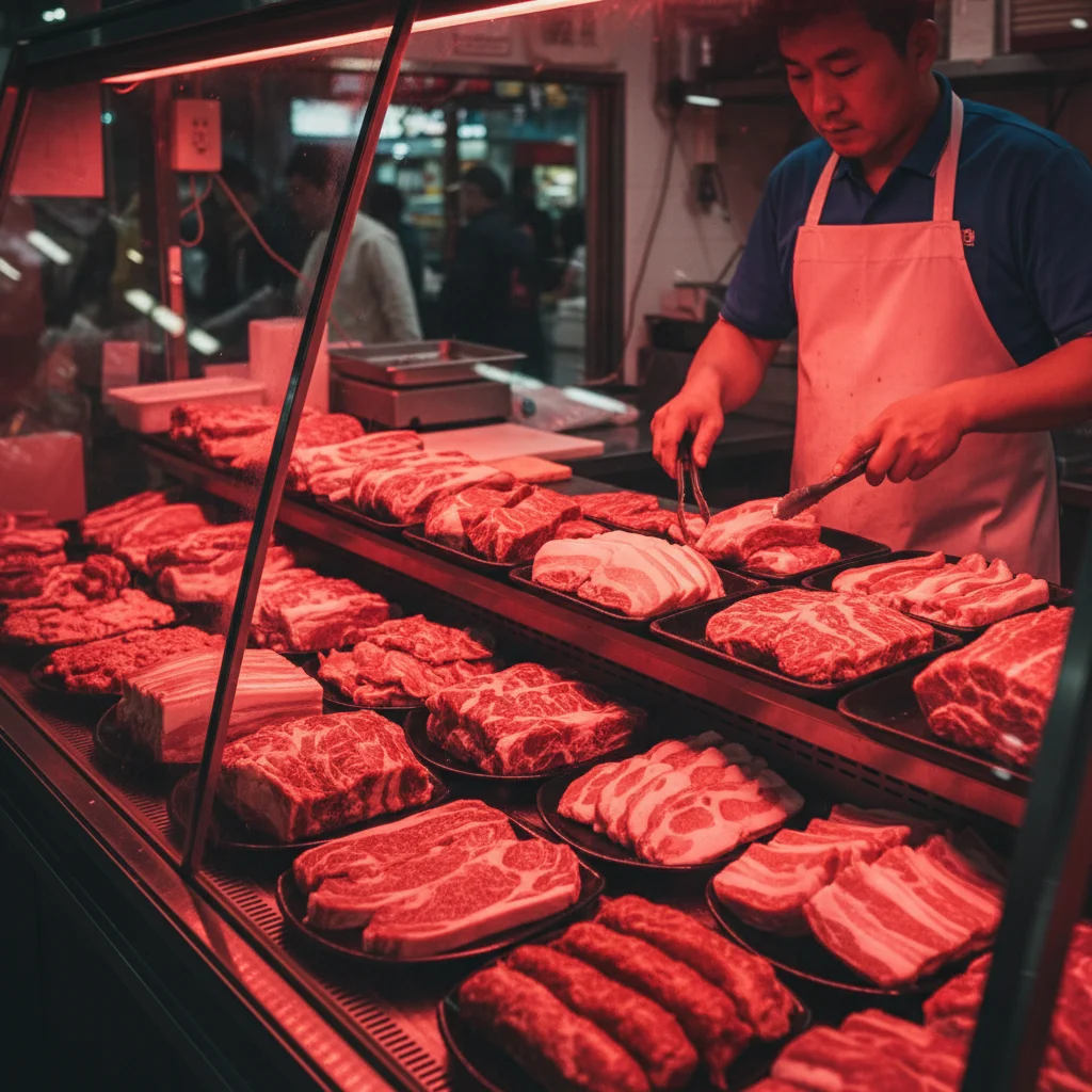 마트용LED쇼케이스비용 - 정육점 전용 LED 효과