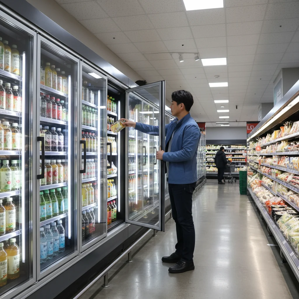 마트용오픈쇼케이스설치 - 에너지 절약형 도어 쇼케이스