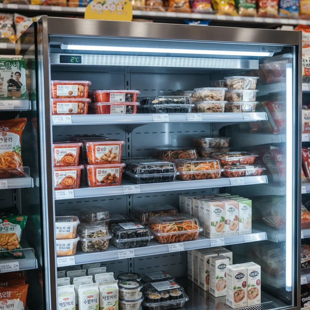 마트용오픈쇼케이스견적 - 쇼케이스 내부 온도 확인