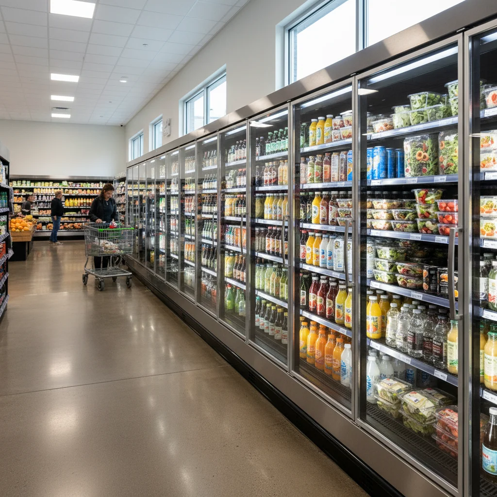 마트용오픈쇼케이스비용 - 마트용 오픈 쇼케이스 설치 예시