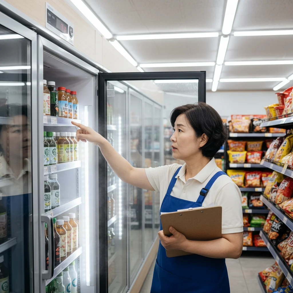 마트용오픈쇼케이스비용 - 전기세 절감 설정 확인
