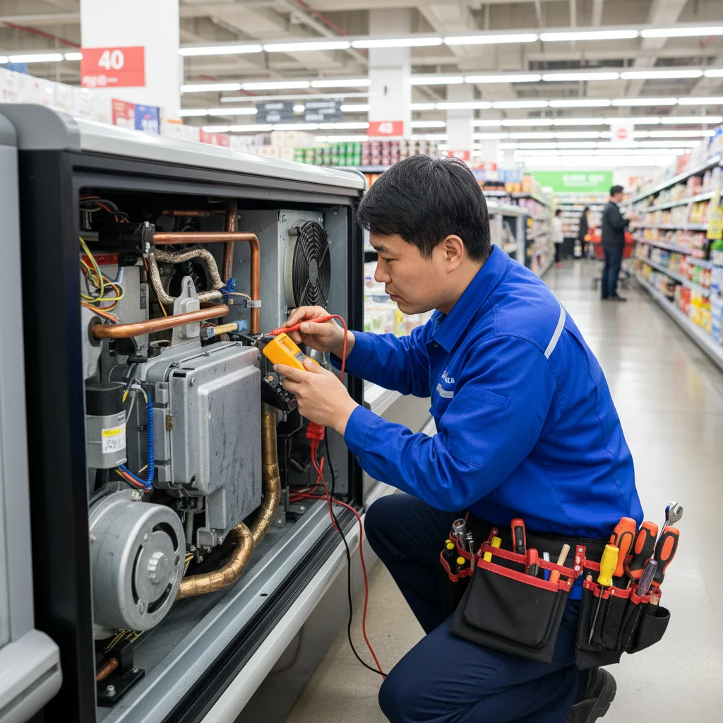 마트용뒷문쇼케이스맞춤제작 - 설치 환경과 통풍구 점검