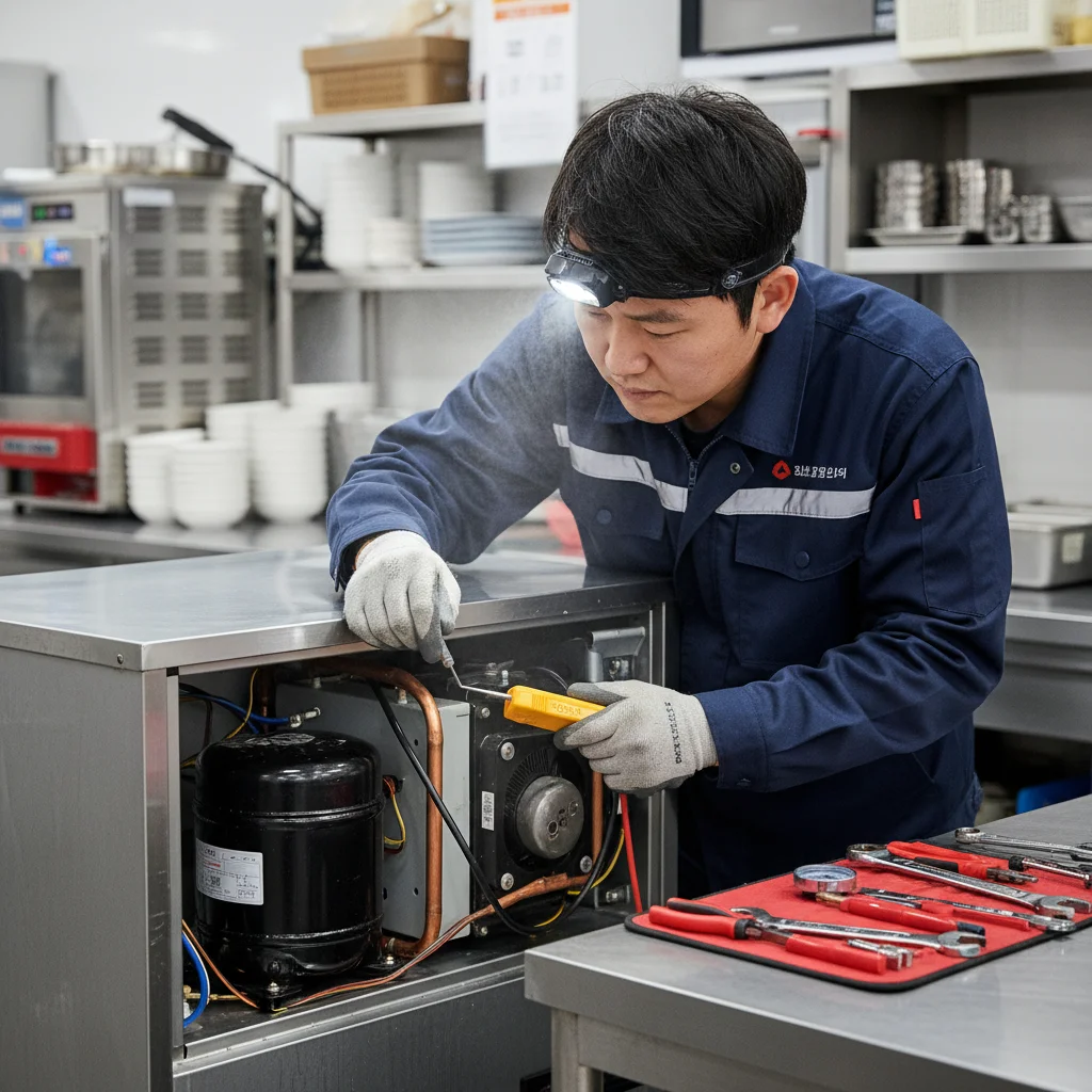 마트용뒷문쇼케이스견적 - 실외기 설치 방식에 따른 비용 차이