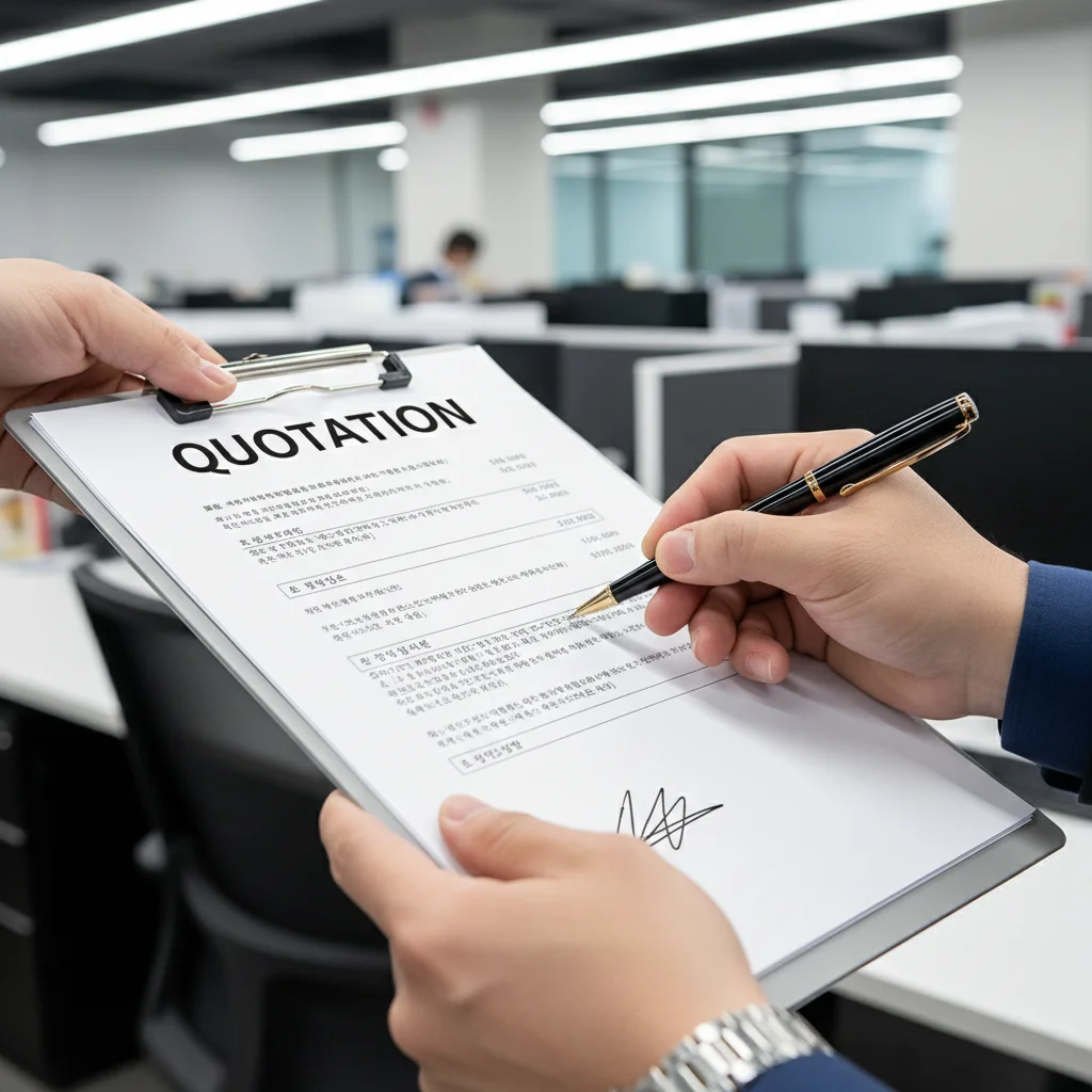 마트용뒷문쇼케이스견적 - 쇼케이스 견적서 세부 항목 분석