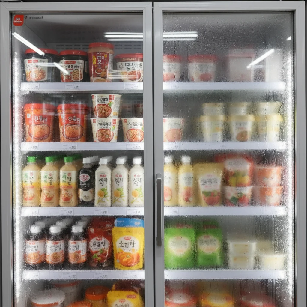 마트용앞문쇼케이스제품추천 - 결로 없는 선명한 유리