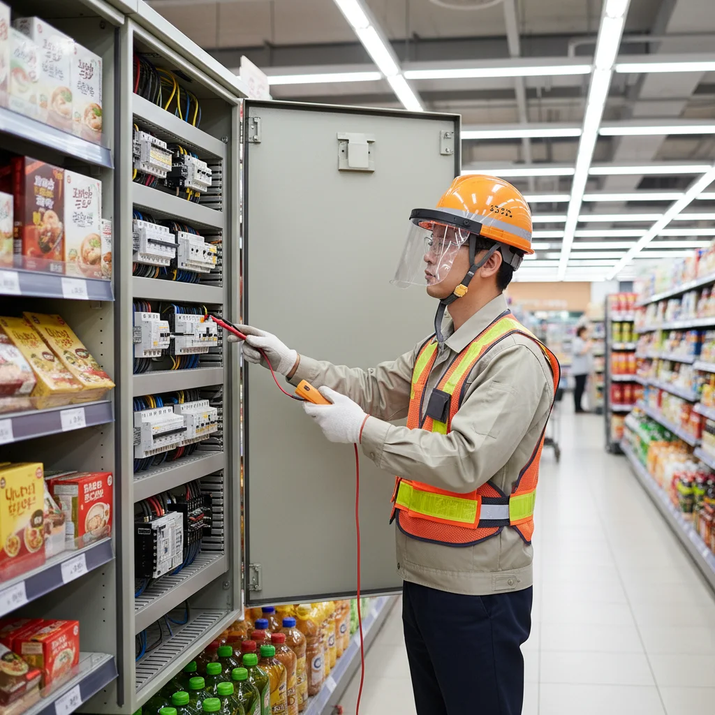 마트용냉장쇼케이스설치 - 전기 용량 사전 점검