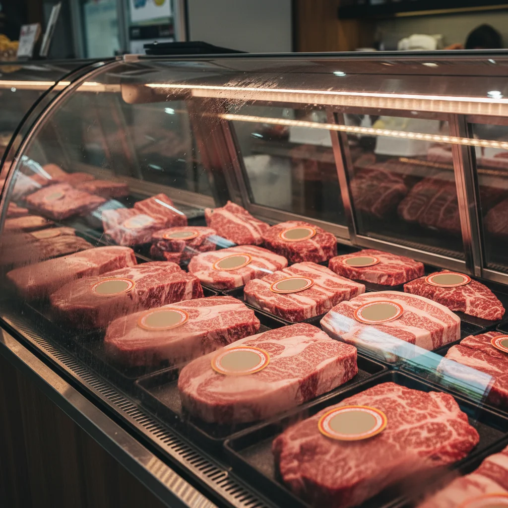 마트용냉장쇼케이스맞춤제작 - 정육 쇼케이스 곡면 vs 직각 가격 차이