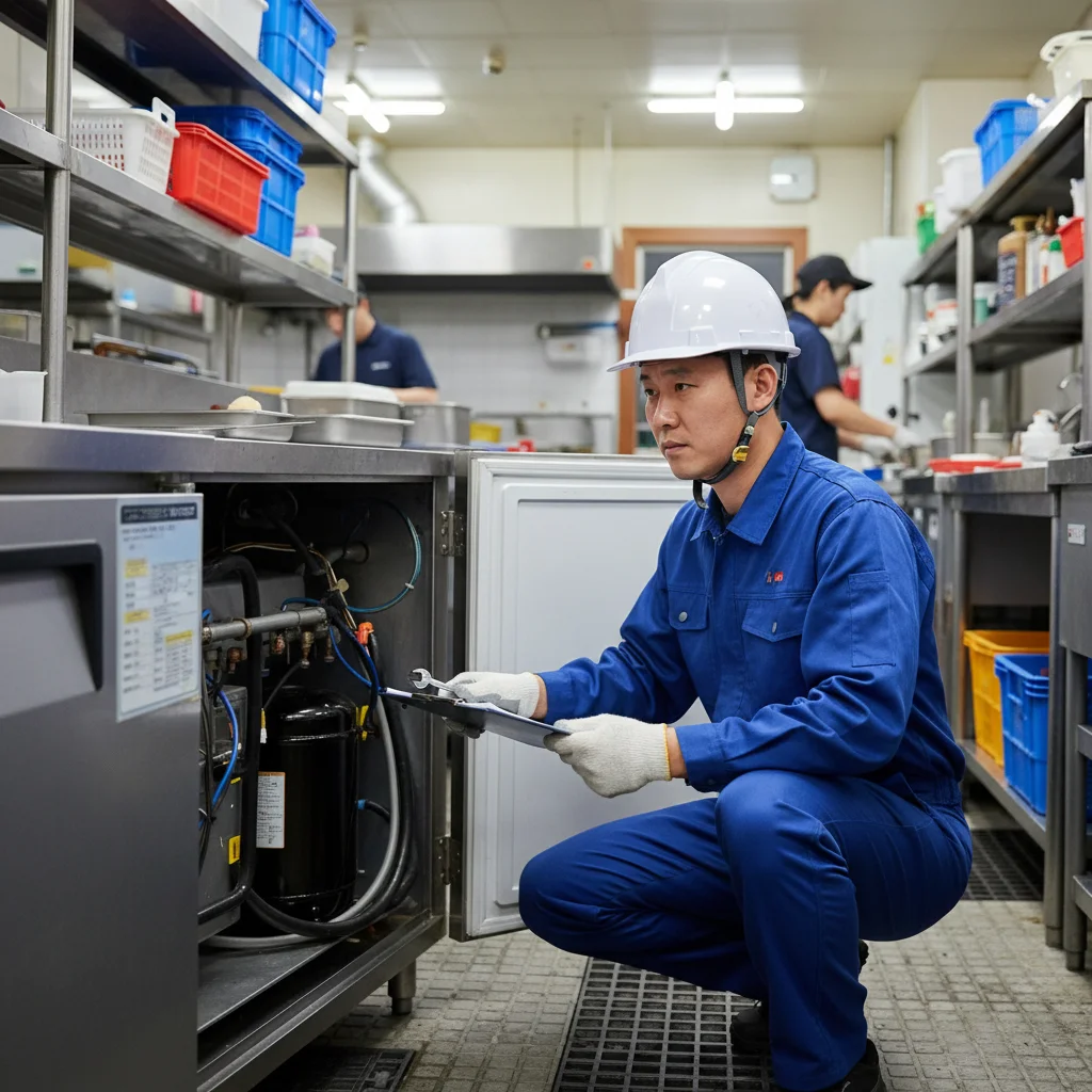 마트용냉장쇼케이스맞춤제작 - 핵심 부품 컴프레서 확인 필수