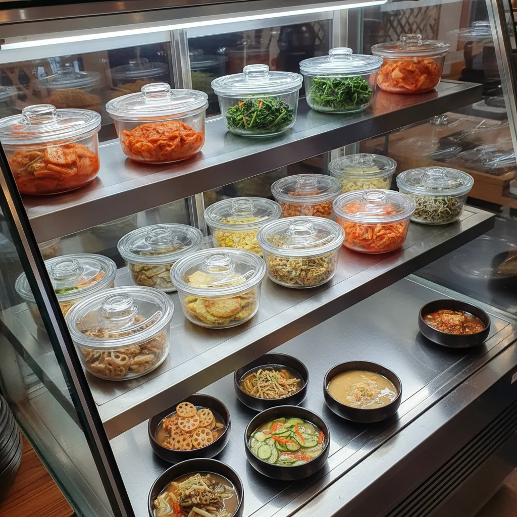 반찬용쇼케이스맞춤제작 - 손님이 집기 편한 최적 각도