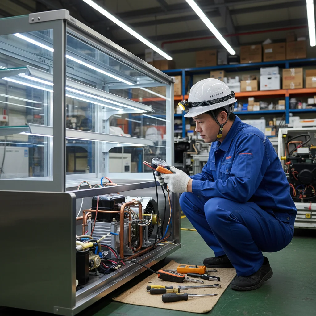 반찬용쇼케이스업체 - 핵심 부품 컴프레셔 확인