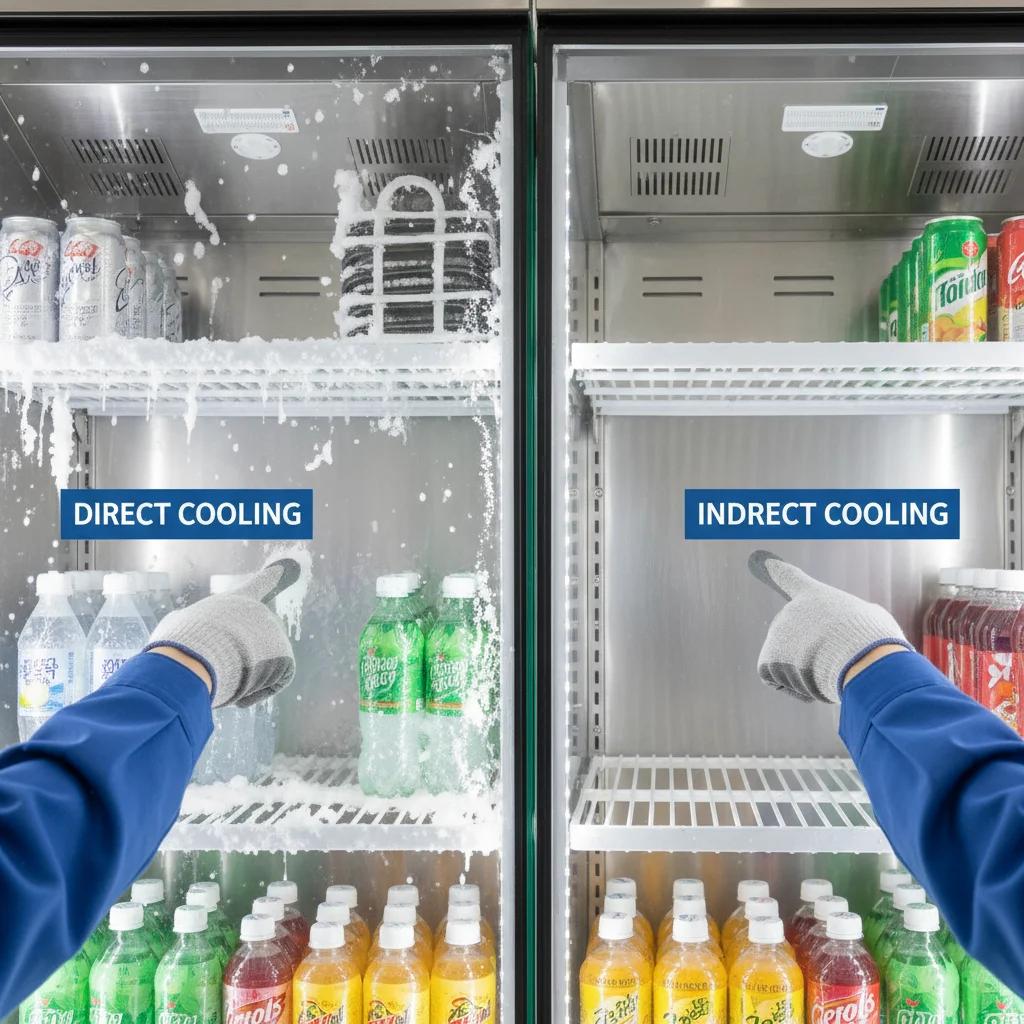 반찬용쇼케이스견적 - 직냉식과 간냉식 차이