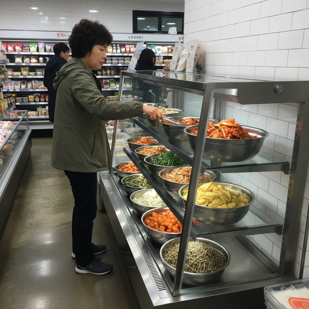 반찬용진열장제품추천 - 4단 진열장의 시선 높이