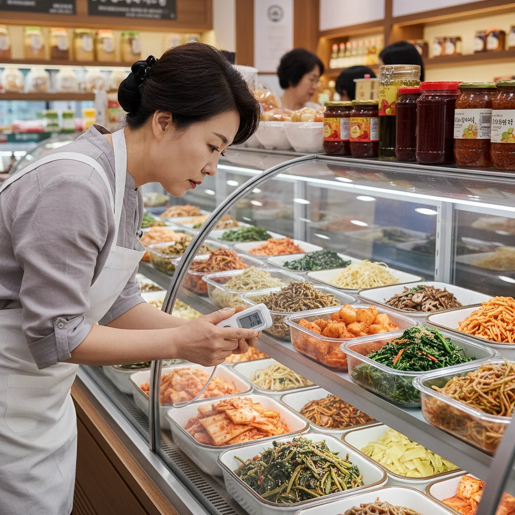 반찬용LED쇼케이스저렴한곳 - 반찬 쇼케이스 온도 점검