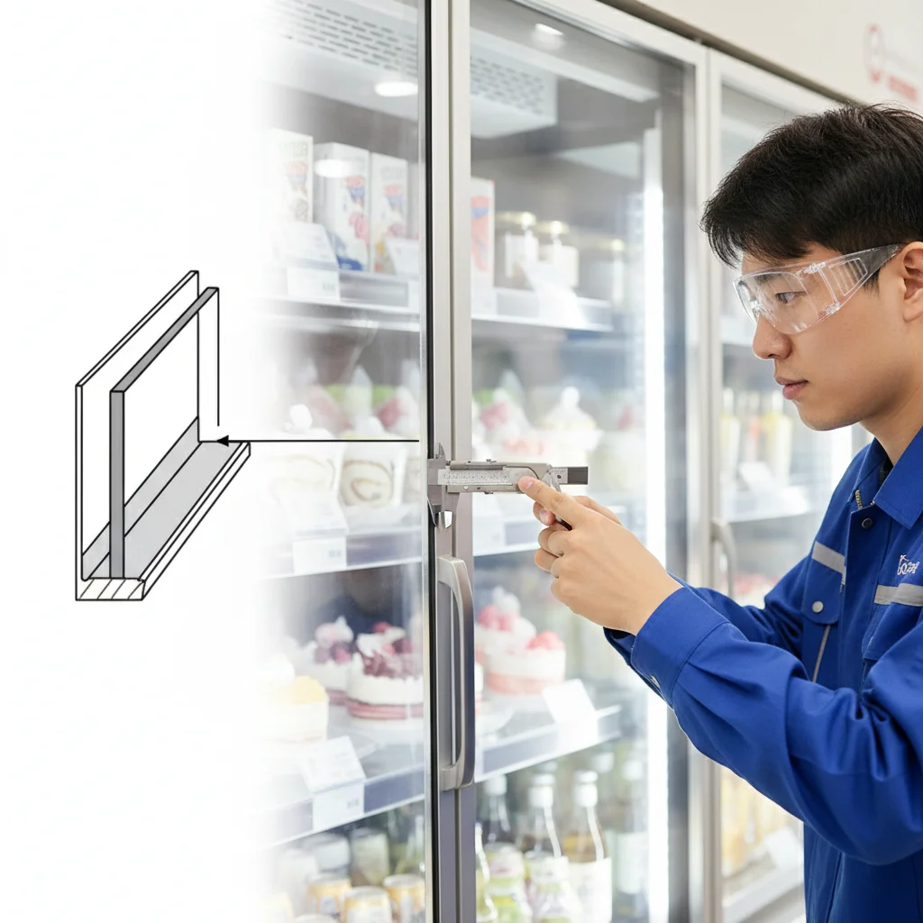 반찬용LED쇼케이스제품 - 결로 잡는 페어유리 확인 필수