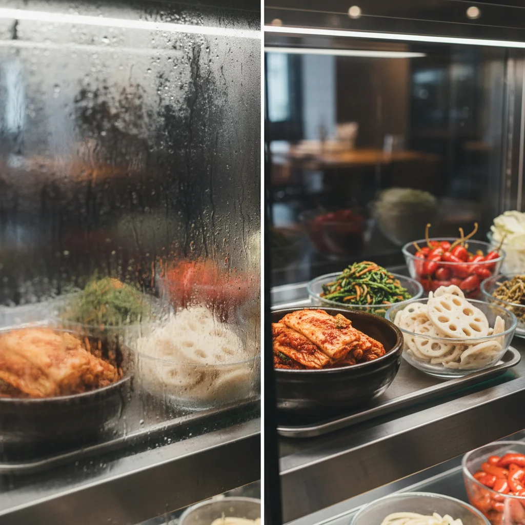 반찬용뒷문쇼케이스비용 - 결로 방지 열선의 중요성