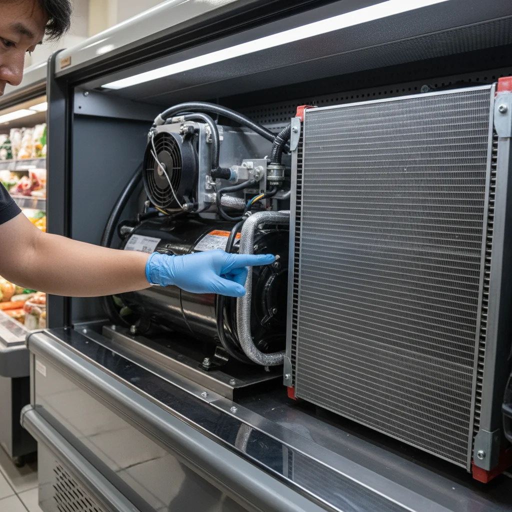 반찬용뒷문쇼케이스싼곳 - 핵심 부품 콤프레셔 확인