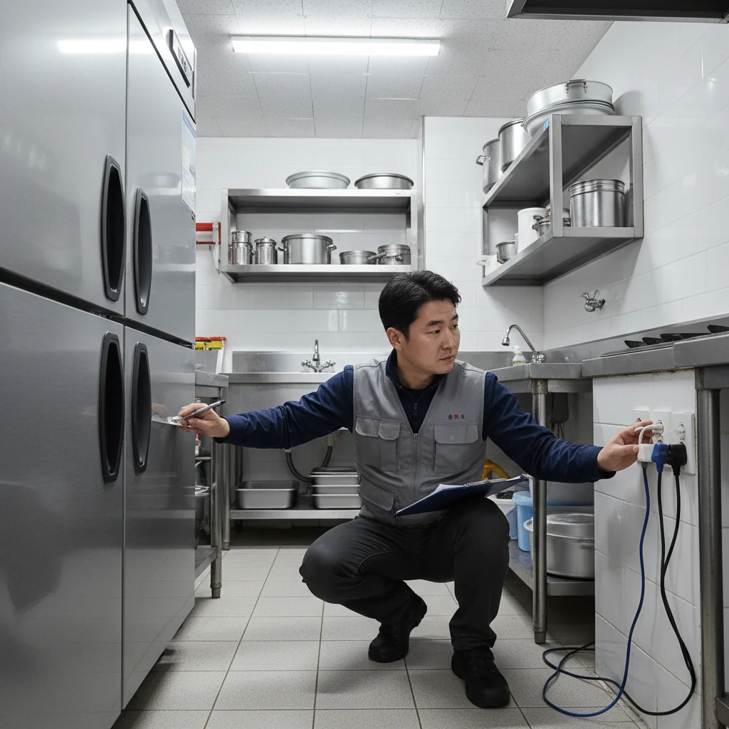 반찬용앞문쇼케이스설치 - 설치 전 필수 현장 실측