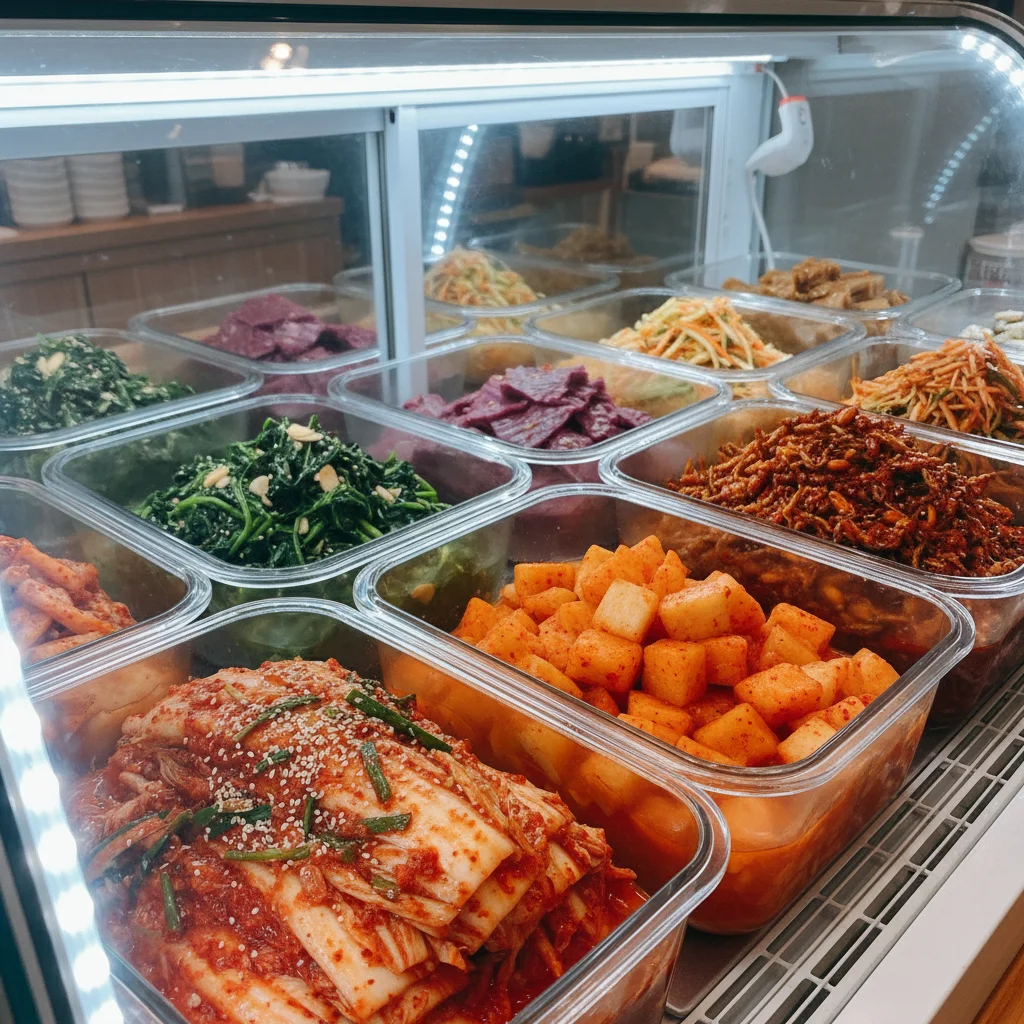 반찬용앞문쇼케이스싼곳 - LED 조명 유무의 차이