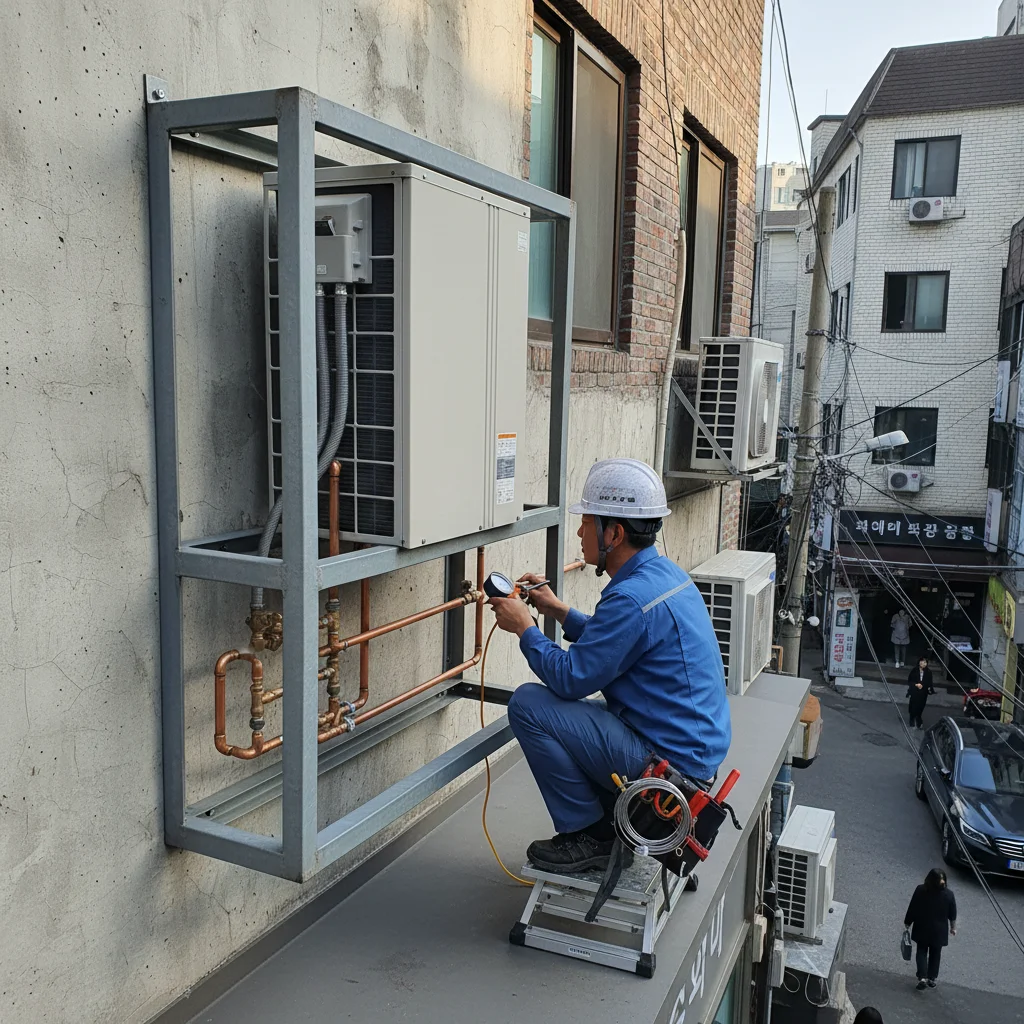 반찬용오픈다단쇼케이스설치 - 실외기 분리형 vs 내장형 차이