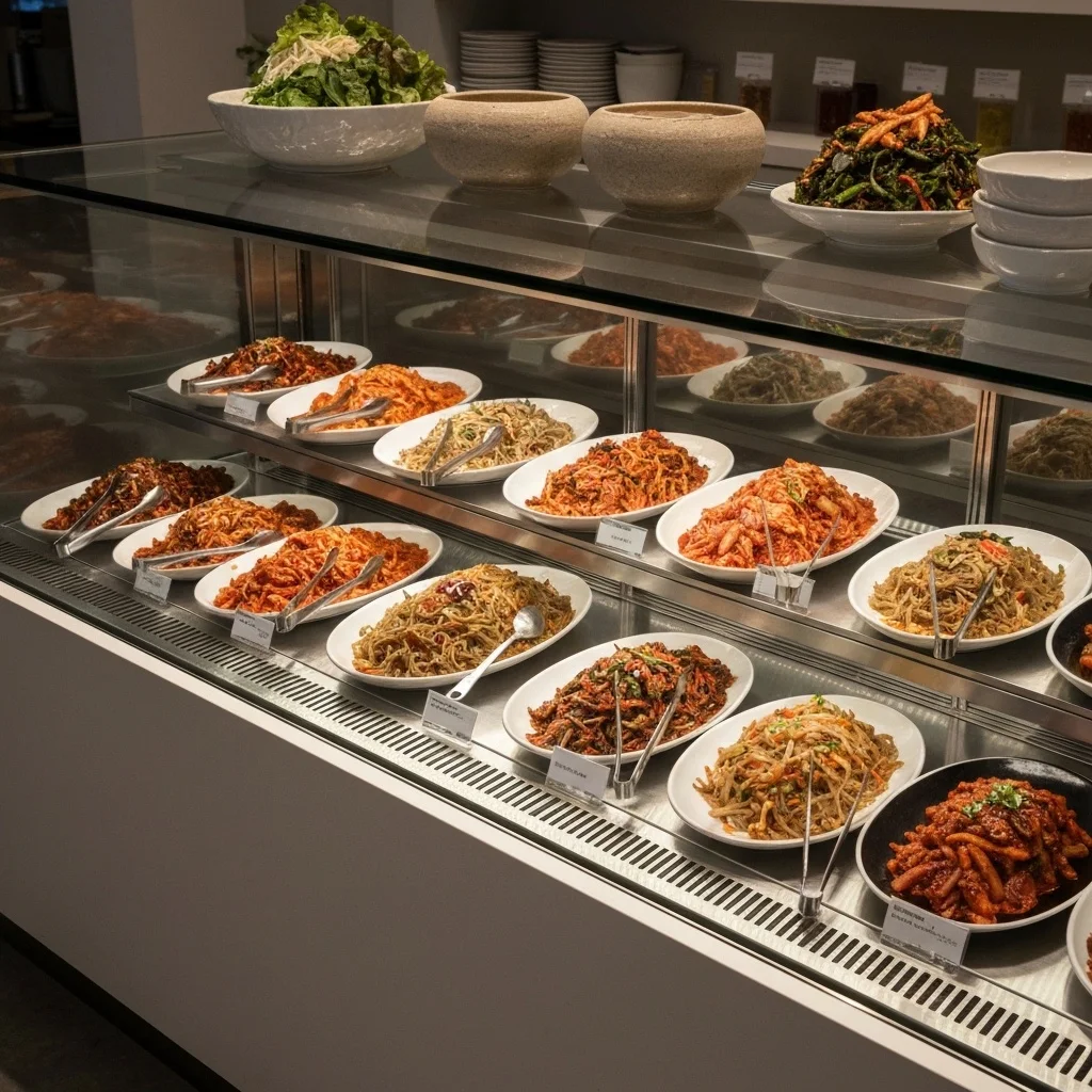 반찬용냉장쇼케이스비용 - 깔끔한_반찬_진열_사례