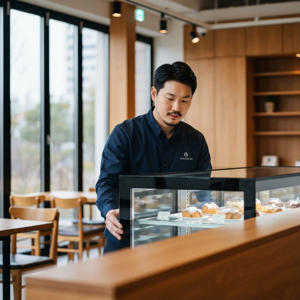 냉장용알루미늄쇼케이스업체추천 - 전문가의_정밀_수평_작업