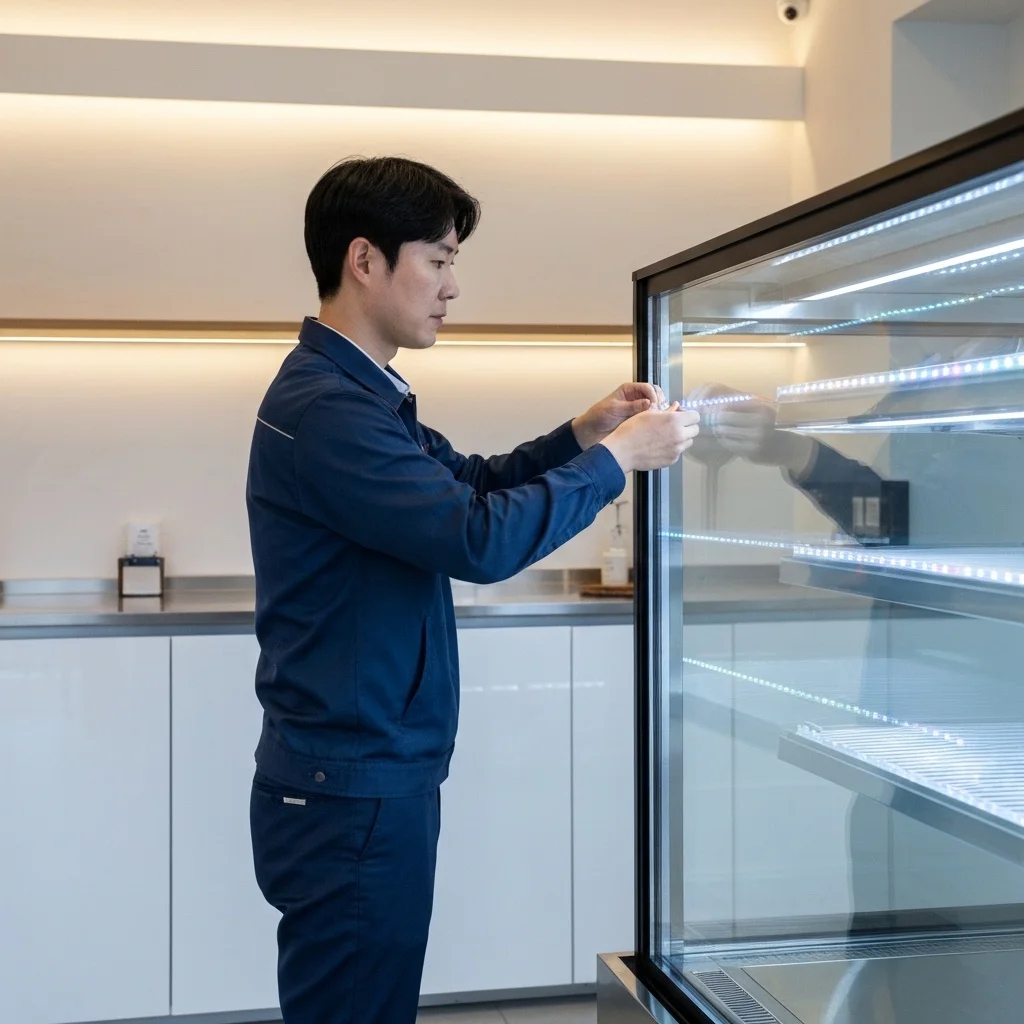 냉장용LED쇼케이스설치 - 냉장용 LED 설치 현장
