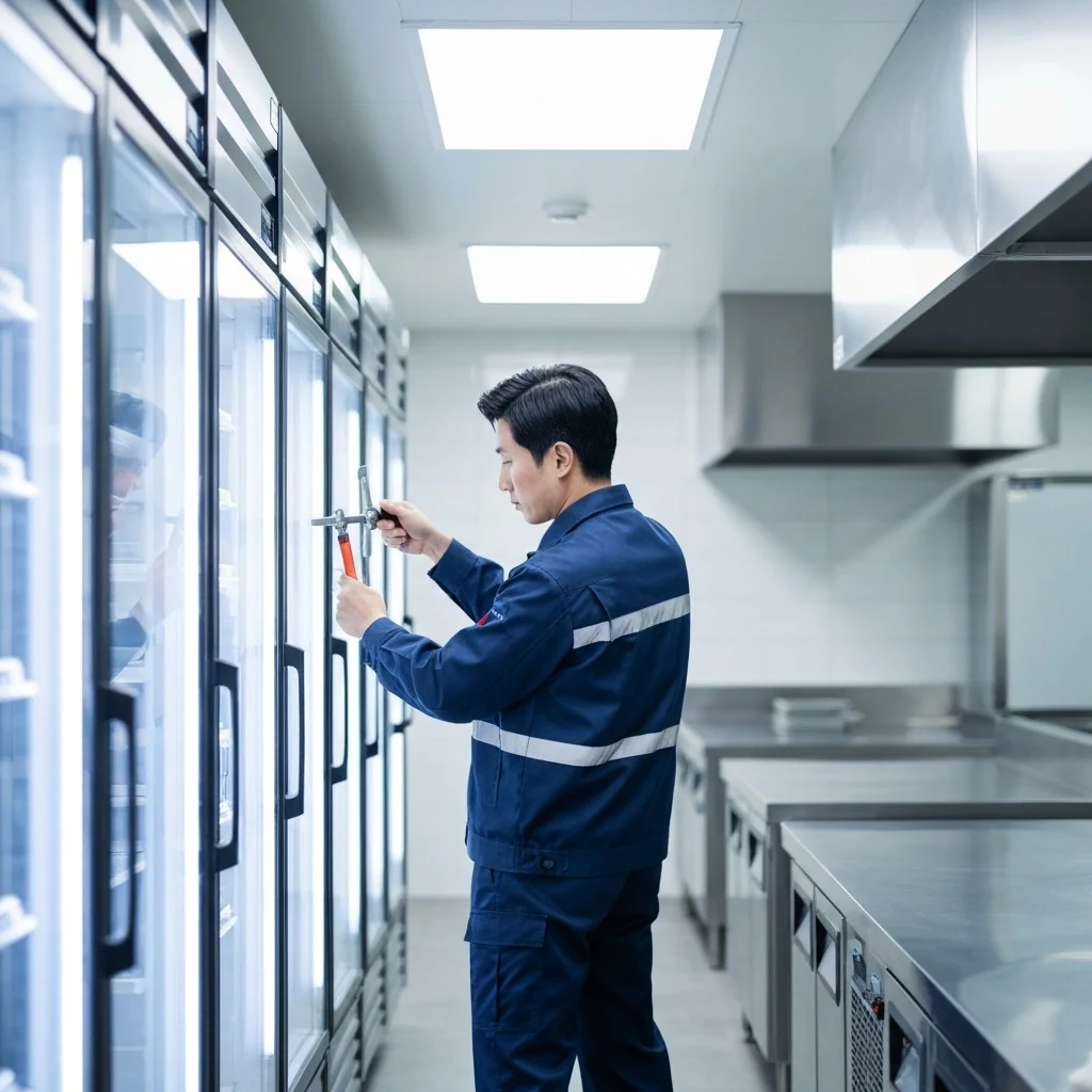 반찬집용뒷문쇼케이스견적문의 - 전문가_직접_설치_과정