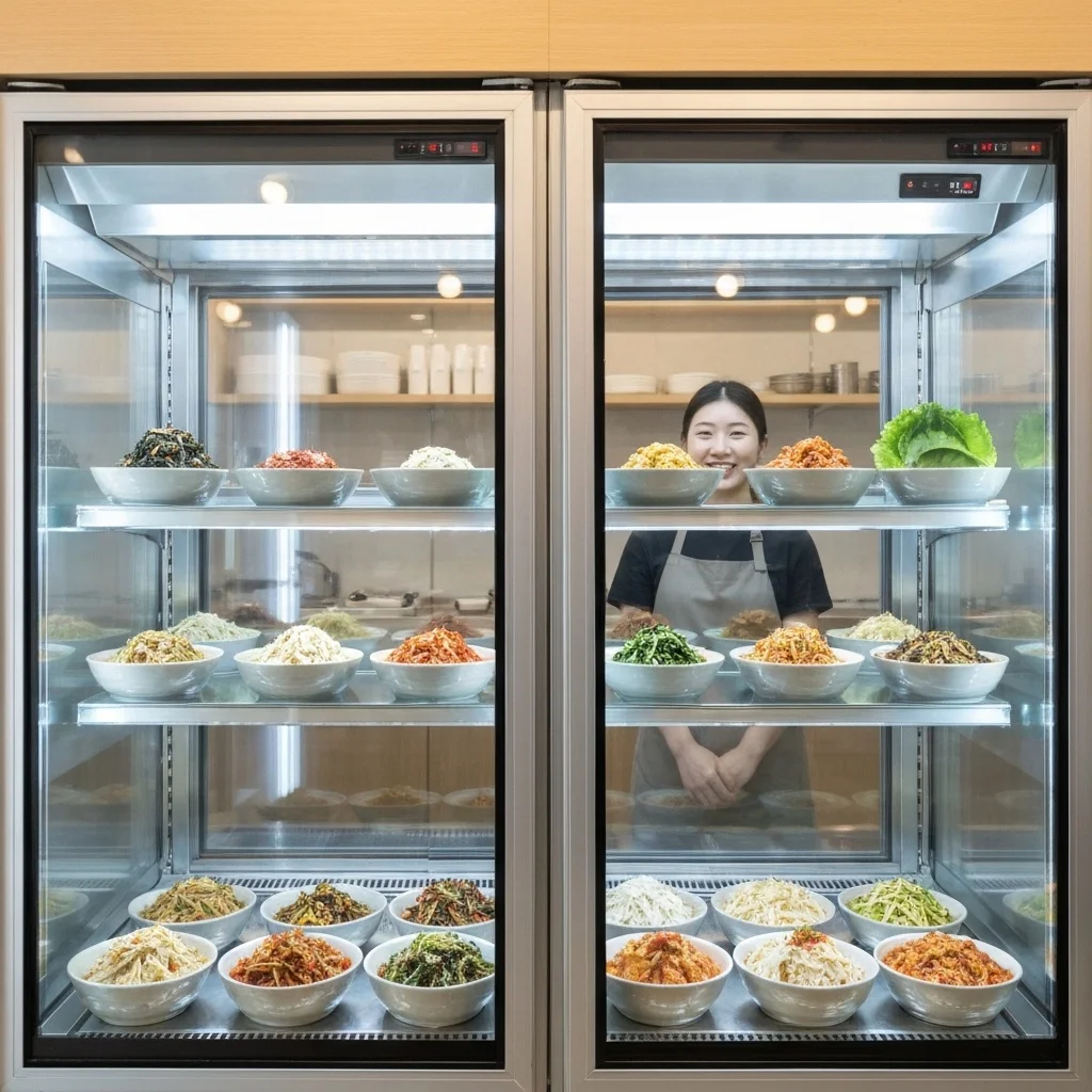 반찬집용뒷문쇼케이스싼곳 - 효율적인_반찬쇼케이스