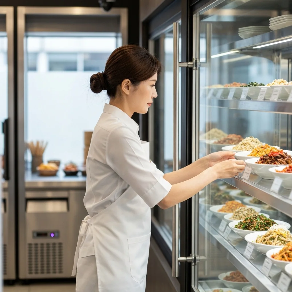 반찬집용뒷문쇼케이스저렴한곳 - 효율적인_뒷문형_쇼케이스_활용