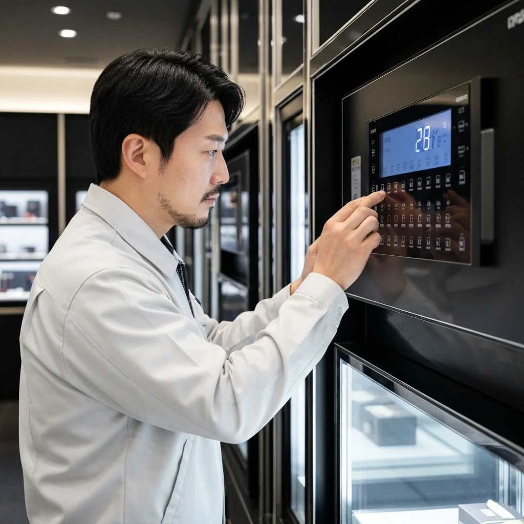 반찬집용앞문쇼케이스업체 - 정밀 온도 제어 시스템 확인